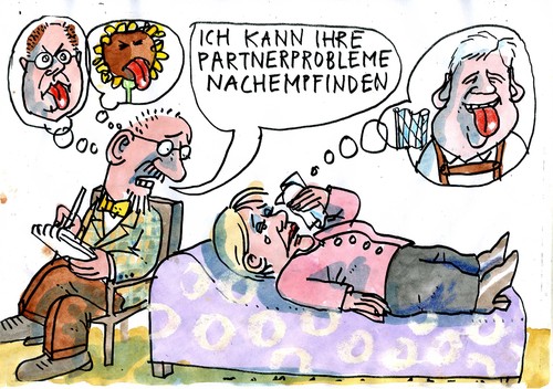 Cartoon: Koalitionen (medium) by Jan Tomaschoff tagged cdu,spd,csu,grüne,cdu,spd,csu,grüne