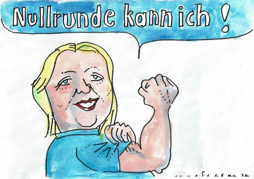 Cartoon: können (medium) by Jan Tomaschoff tagged bas,spd,bürgergeld,nullrunde,bas,spd,bürgergeld,nullrunde