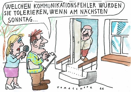 Cartoon: Kommunikation (medium) by Jan Tomaschoff tagged wahlen,parteien,kommunikation,wahlen,parteien,kommunikation