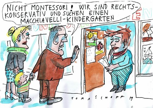 Cartoon: Konservativ (medium) by Jan Tomaschoff tagged erziehung,weltanschauung,retro,erziehung,weltanschauung,retro