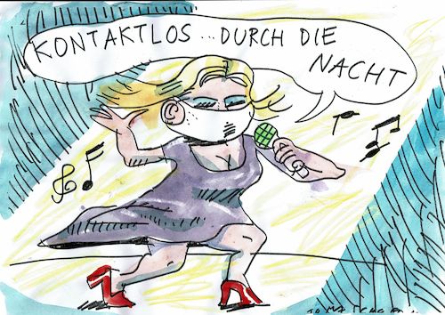 Cartoon: Kontakt (medium) by Jan Tomaschoff tagged corona,kontakte,corona,kontakte