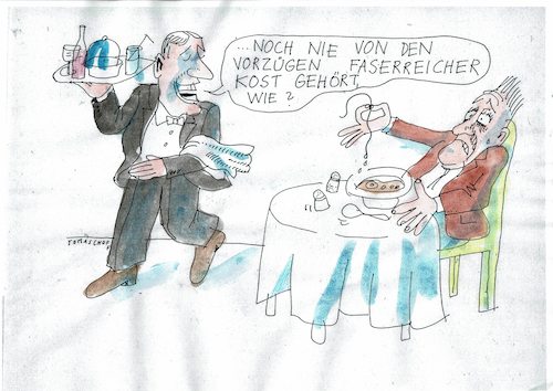 Cartoon: Kost (medium) by Jan Tomaschoff tagged essen,gesundheit,faserreich,essen,gesundheit,faserreich