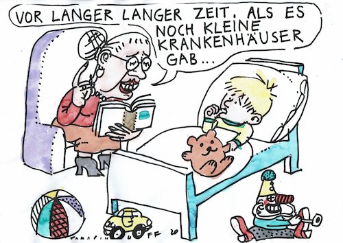 Cartoon: Krankenhäuser (medium) by Jan Tomaschoff tagged gesundheit,krankenhaus,gesundheit,krankenhaus