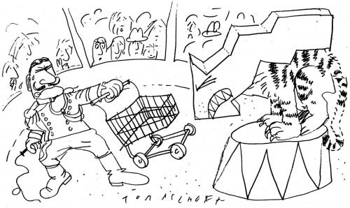 Cartoon: Krise (medium) by Jan Tomaschoff tagged finanzkrise,wirtschaftskrise,rezession,bank,banker,banken,rettungspaket,milliarden