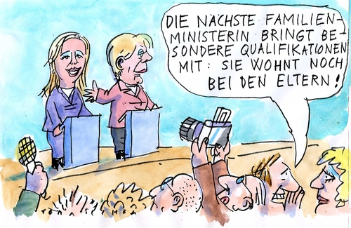 Cartoon: Kristina Köhler (medium) by Jan Tomaschoff tagged familienministerin,kristina,köhler,familienministerin,kristina köhler,familie,qualifikationen,eltern,kristina,köhler