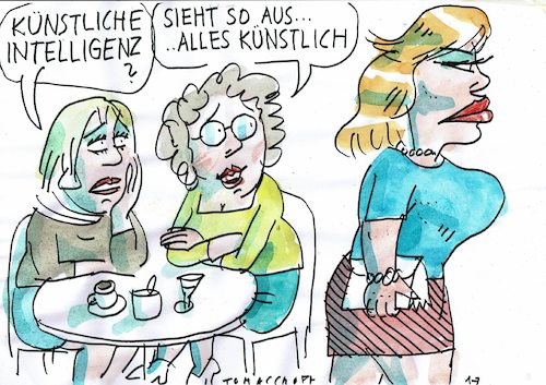 Cartoon: künstlich (medium) by Jan Tomaschoff tagged plastisch,chirurgie,intelligenz,natur,plastisch,chirurgie,intelligenz,natur