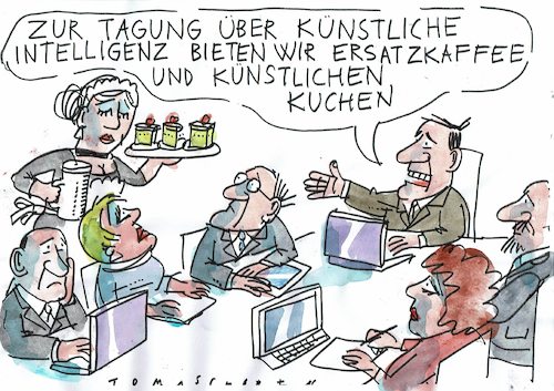 Cartoon: künstlich (medium) by Jan Tomaschoff tagged künstliche,intelligenz,künstliche,intelligenz