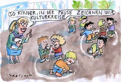 Cartoon: Kulturkreise (medium) by Jan Tomaschoff tagged migration