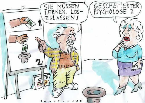 Cartoon: Loslassen (medium) by Jan Tomaschoff tagged psycholgie,betteln,psycholgie,betteln