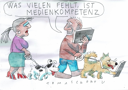 Cartoon: Medien (medium) by Jan Tomaschoff tagged internet,medien,kompetenz,internet,medien,kompetenz