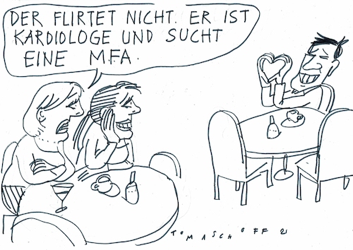 Cartoon: MFA (medium) by Jan Tomaschoff tagged medizin,gesundheit,mfa,fachkräftemangel,medizin,gesundheit,mfa,fachkräftemangel