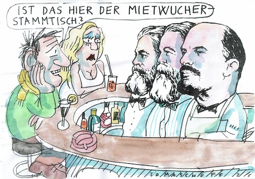 Cartoon: Mieten (medium) by Jan Tomaschoff tagged mieten,wohnungskrise,linke,verstaatlichung,mieten,wohnungskrise,linke,verstaatlichung