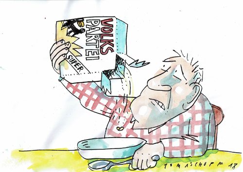 Cartoon: Mogelpackung (medium) by Jan Tomaschoff tagged demokratie,parteien,demokratie,parteien