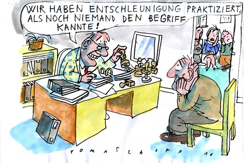 Cartoon: Nachhaltige Bürokratie (medium) by Jan Tomaschoff tagged bürokratie