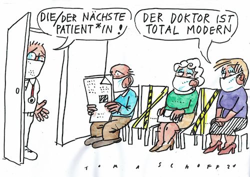 Cartoon: Nächste (medium) by Jan Tomaschoff tagged gender,sprache,gender,sprache
