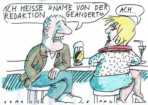 Cartoon: Name (medium) by Jan Tomaschoff tagged name,anonymität,daten,name,anonymität,daten