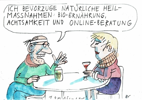 Cartoon: Naturheilkunde (medium) by Jan Tomaschoff tagged gesundheit,natur,internet,gesundheit,natur,internet