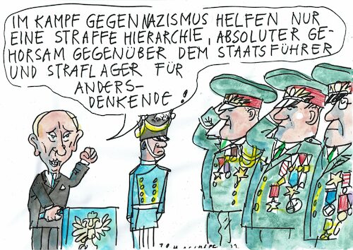 Cartoon: Nazis (medium) by Jan Tomaschoff tagged putin,demagogie,unkraine,krieg,putin,demagogie,unkraine,krieg