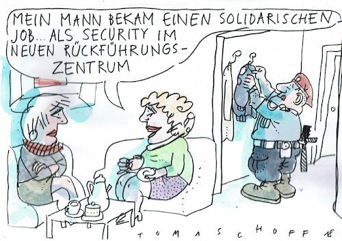 Cartoon: neue Jobs (medium) by Jan Tomaschoff tagged jobs,migration,jobs,migration