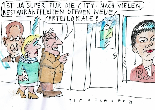 Cartoon: neue Parteien (medium) by Jan Tomaschoff tagged wagenknecht,maßen,werteunion,wagenknecht,maßen,werteunion