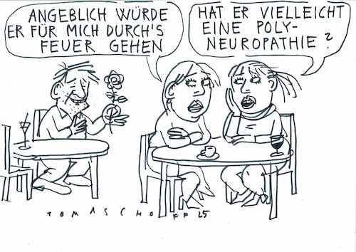 Cartoon: Neuropathie (medium) by Jan Tomaschoff tagged gesundheit,neuropathie,gefühl,liebe,gesundheit,neuropathie,gefühl,liebe