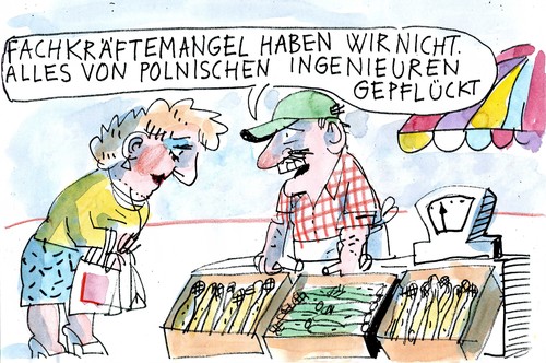 Cartoon: no (medium) by Jan Tomaschoff tagged immigrants,immigrants