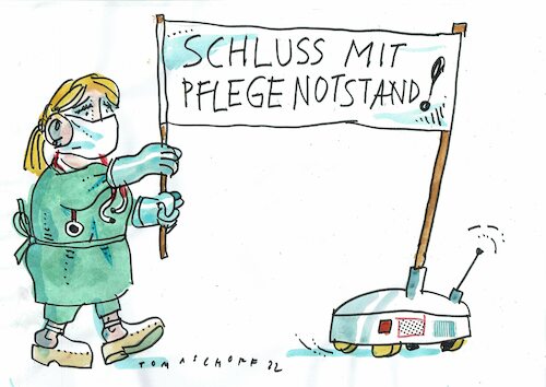 Cartoon: Pflegenotstand (medium) by Jan Tomaschoff tagged pflege,notsctand,fachkräftemangel,pflege,notsctand,fachkräftemangel