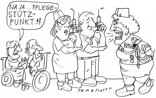 Cartoon: Pflegestützpunkt (medium) by Jan Tomaschoff tagged alte,renten,generationen,