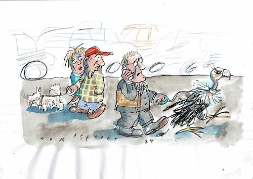 Cartoon: Pleitegeier (medium) by Jan Tomaschoff tagged wirtschaft,flaute,rezession,pleite,wirtschaft,flaute,rezession,pleite