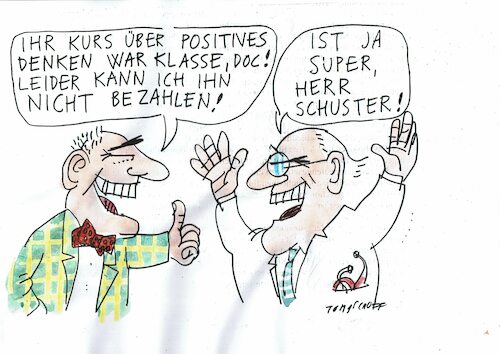 Cartoon: positiv (medium) by Jan Tomaschoff tagged positives,denken,positives,denken