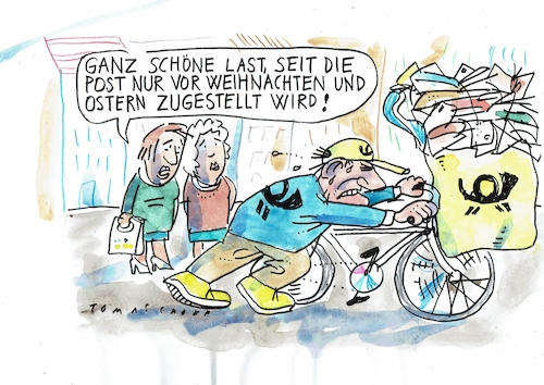 Cartoon: Post (medium) by Jan Tomaschoff tagged post,dienstleistung,sparen,post,dienstleistung,sparen