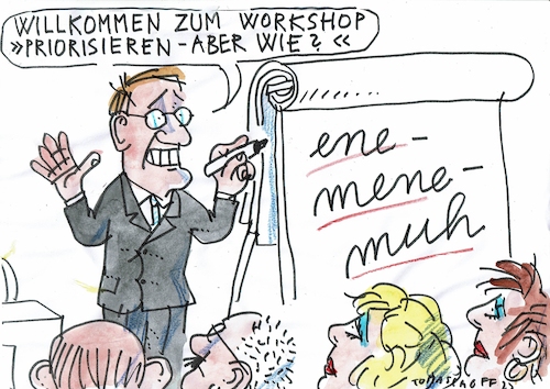Cartoon: Priorisieren (medium) by Jan Tomaschoff tagged haushalt,lücken,ampel,staatsschulden,haushalt,lücken,ampel,staatsschulden