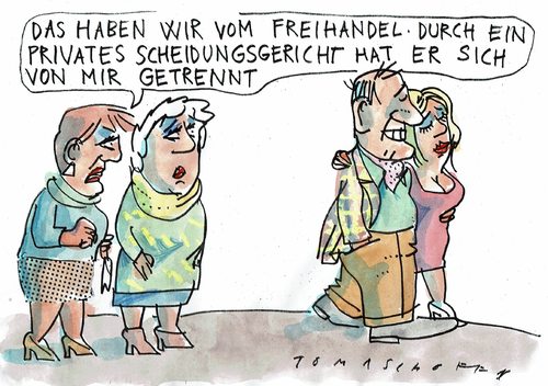 Cartoon: Privatgericht (medium) by Jan Tomaschoff tagged ttip,gerichte,ttip,gerichte