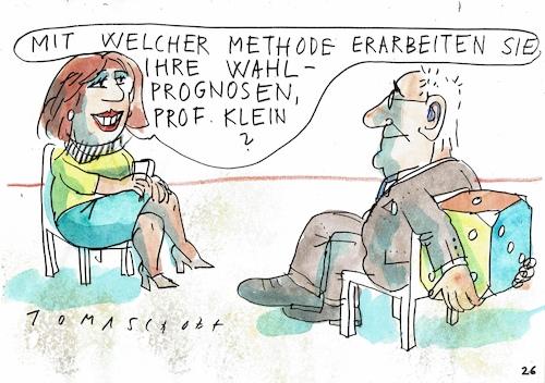 Cartoon: Prognosen (medium) by Jan Tomaschoff tagged wahlen,parteien,prognosen,wahlen,parteien,prognosen
