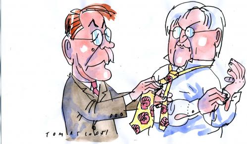 Cartoon: Protestpartei (medium) by Jan Tomaschoff tagged spd,wahlen,müntefering,steinmeier,kanzlerkandidat