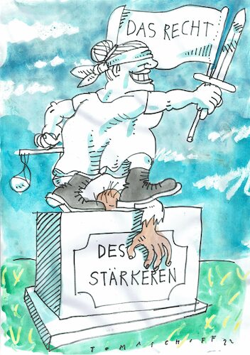 Cartoon: Recht (medium) by Jan Tomaschoff tagged recht,gewalt,diktatur,recht,gewalt,diktatur