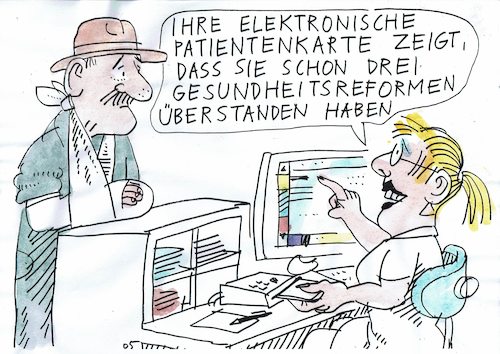 Cartoon: Reformen (medium) by Jan Tomaschoff tagged gesundheitsreformen,gesundheitsreformen