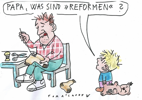 Cartoon: Reformen (medium) by Jan Tomaschoff tagged reformen,haushaltslöcher,defizit,staatsschulden,reformen,haushaltslöcher,defizit,staatsschulden