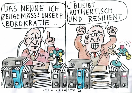 Cartoon: resilient (medium) by Jan Tomaschoff tagged bürokratie,wirtschaft,bürokratie,wirtschaft