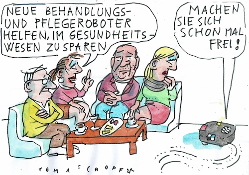 Cartoon: Roboter (medium) by Jan Tomaschoff tagged gesundheit,ki,roboter,arzt,gesundheit,ki,roboter,arzt