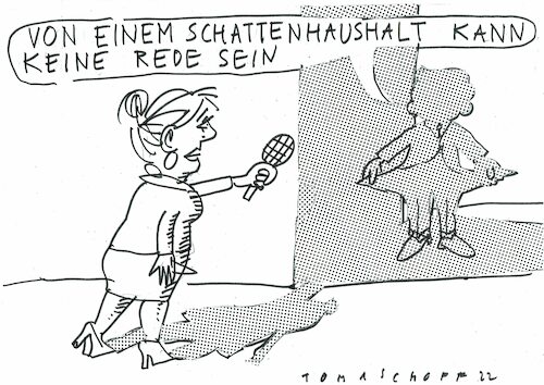 Cartoon: Schattenhaushalt (medium) by Jan Tomaschoff tagged staatsschulden,schattenhaushalt,lindner,staatsschulden,schattenhaushalt,lindner
