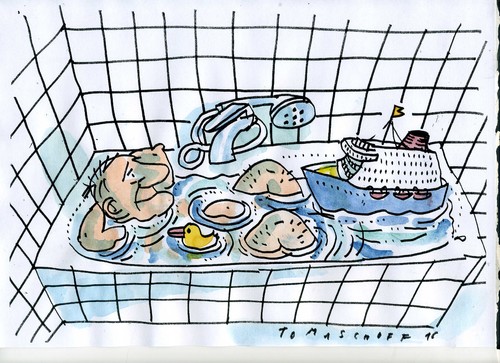 Cartoon: Schiff (medium) by Jan Tomaschoff tagged kreuzfahrt,kreuzfahrt