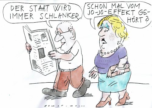 Cartoon: schlank (medium) by Jan Tomaschoff tagged bürokratie,schlanker,staat,bürokratie,schlanker,staat