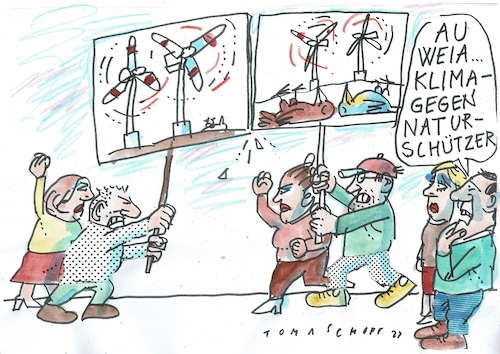 Cartoon: Schützer (medium) by Jan Tomaschoff tagged klima,umwelt,vögel,energie,klima,umwelt,vögel,energie