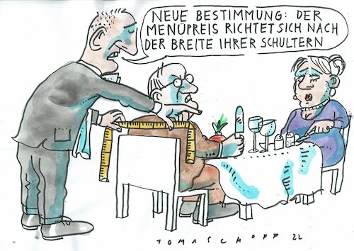 Cartoon: Schultern (medium) by Jan Tomaschoff tagged soziales,ungleichheit,soziales,ungleichheit