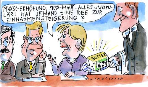 Cartoon: Schwarz-Gelb (medium) by Jan Tomaschoff tagged schwarzgelb,cdu,fdp