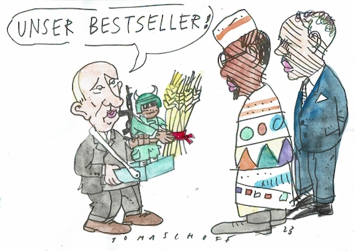 Cartoon: Seller (medium) by Jan Tomaschoff tagged russland,putin,krieg,getreide,wagner,russland,putin,krieg,getreide,wagner