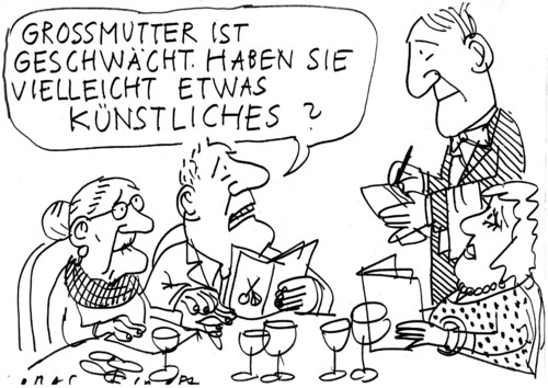 Cartoon: Senf (medium) by Jan Tomaschoff tagged senf,restaurant,mittelstand,arm,reich