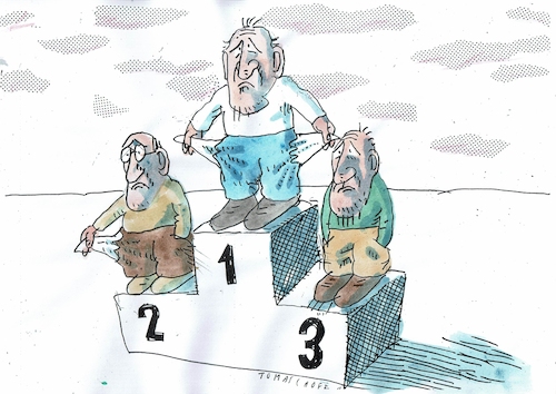 Cartoon: Sieger (medium) by Jan Tomaschoff tagged geld,reichtum,erfolg,geld,reichtum,erfolg