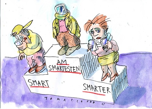 Cartoon: smart (medium) by Jan Tomaschoff tagged handy,internet,handy,internet